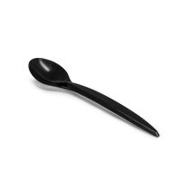 Disposable black spoon