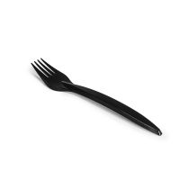 Disposable fork, black