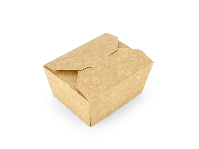 Kraft Paper Salad Box with 2 Windows - 16oz