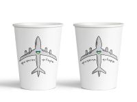 Colored paper cups 8 oz. Full cup 270 ml patriotic "Mriya"