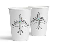 Colored paper cups 10 oz. Full cup 340 ml patriotic "Mriya"