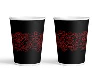 Colored paper cup 8oz. Full cup 270 ml "GEARS"