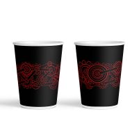 Colored paper cup 8oz. Full cup 270 ml "GEARS"