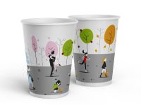 Colored paper cup 10 oz. Full cup 340 ml "SEASONS"