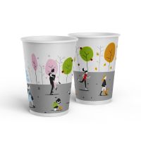 Colored paper cup 10 oz. Full cup 340 ml "SEASONS"